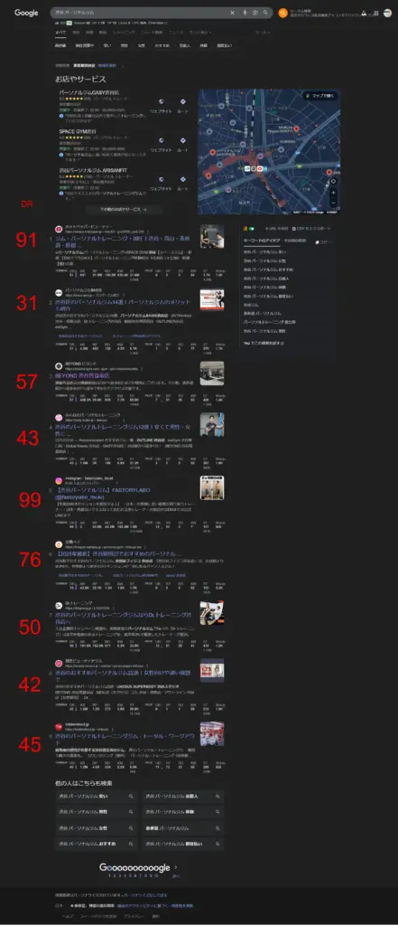 渋谷 パーソナルジムの検索結果の被リンク