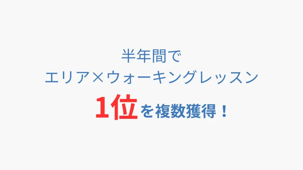 ウォーキングレッスンのSEO支援実績